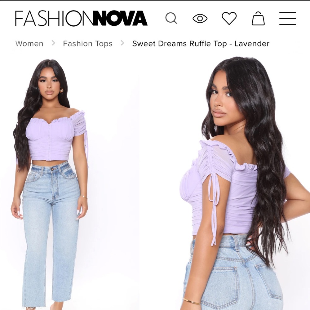 Fashion nova Lavender crop top
